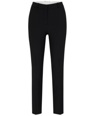 Women's Wool Regular-Fit Cropped Pants
