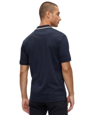 Men's Slim-Fit Striped Collar Polo