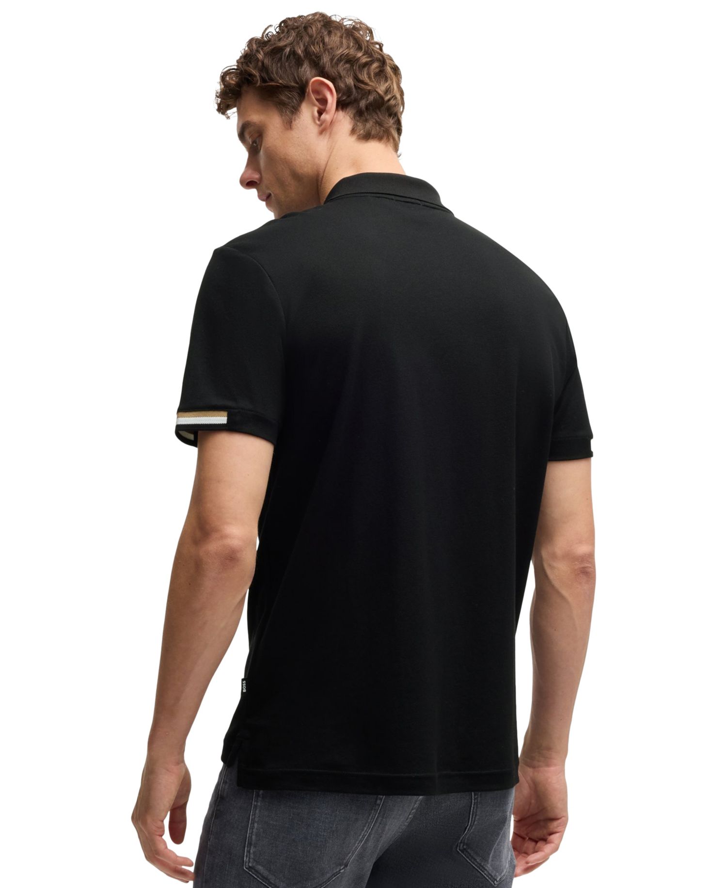 Men's Regular-Fit Rubberized Logo Polo Shirt