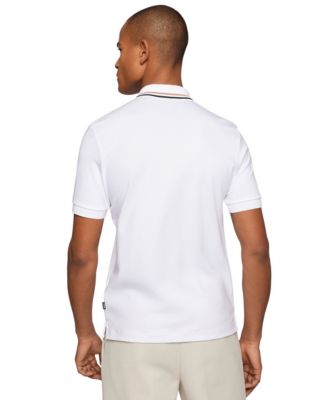 Men's Slim-Fit Striped Collar Polo