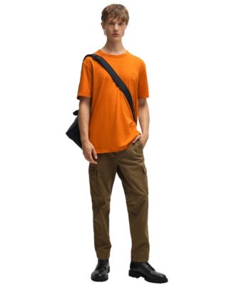 Men's Cotton Slub Logo Detail T-Shirt