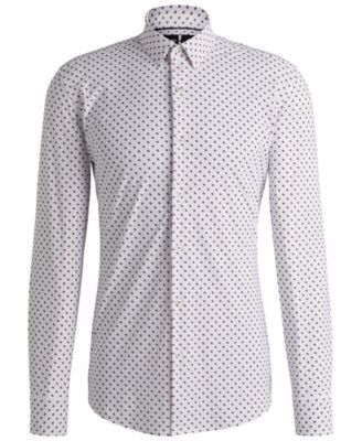 Men's Slim-Fit Geometric Print Performance Shirt