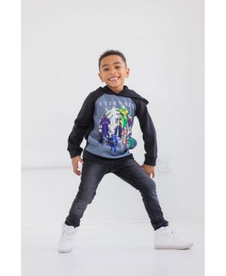 Boys Fleece Pullover Hoodie with Cape 3D nose