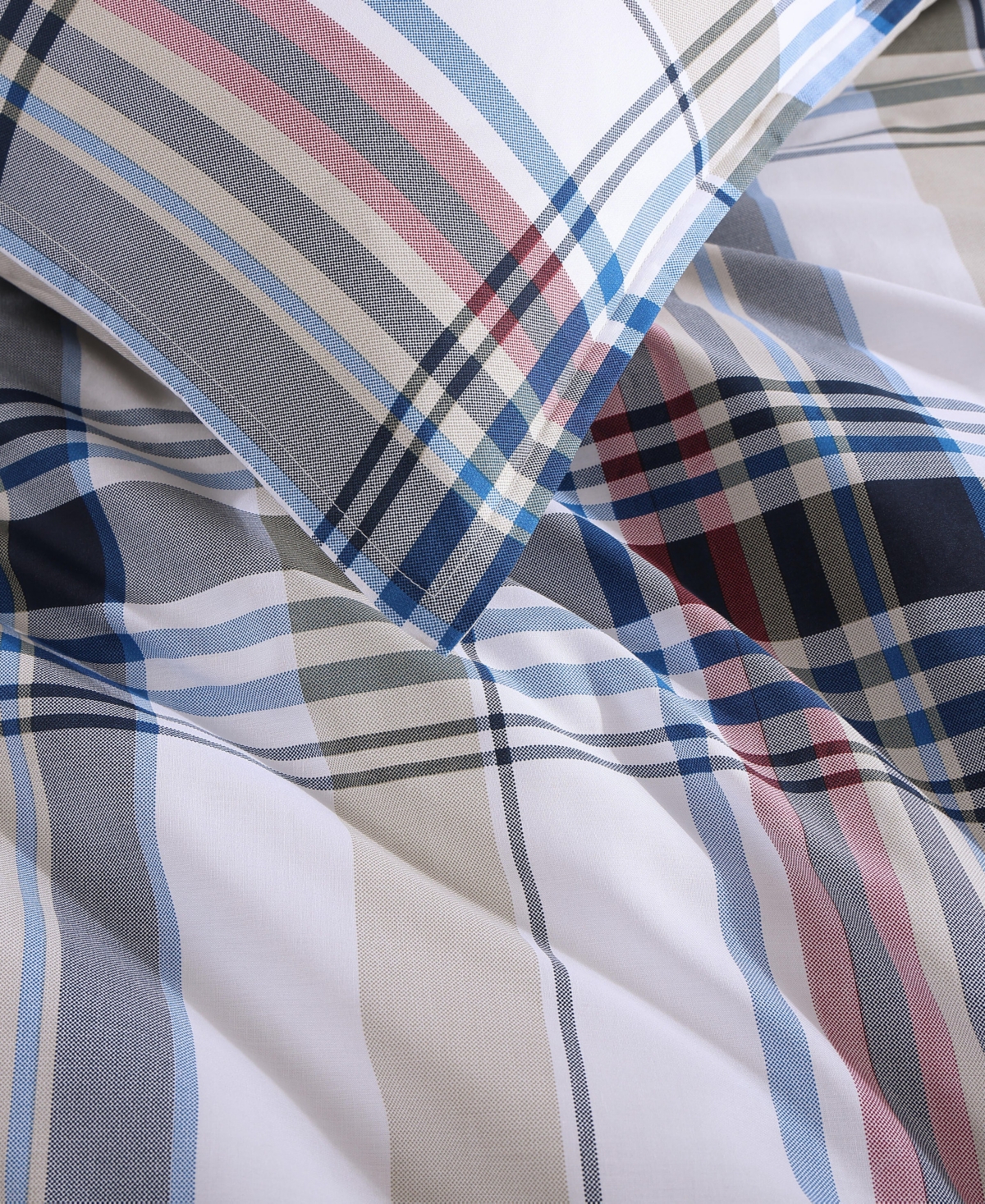 Tommy Hilfiger Waterbury Plaid Cotton 3-Pc. Duvet Cover Set