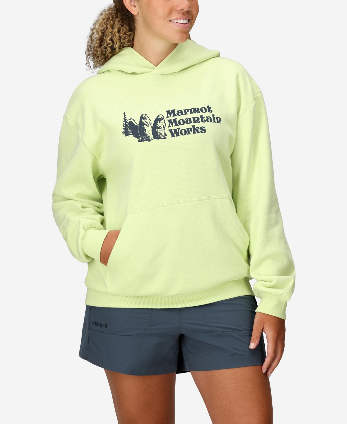 Women's Mountain Wear Hoodie Shirt - Matcha