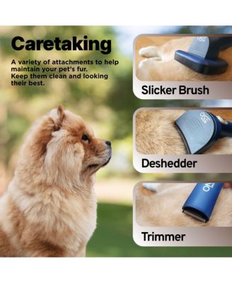 Premium Pet Grooming Vacuum Kit & Dog Clippers & Dog Brush for Shedding