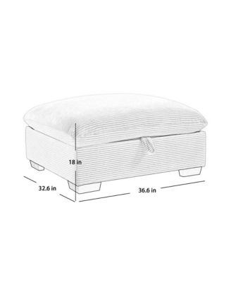 Corduroy Fabric Ottoman Footrest Comfortable, Durable, and Versatile for Living Room or Bedroom