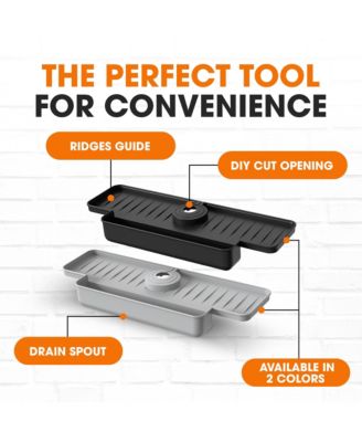 Silicone Faucet Draining Mat with Soap Holder