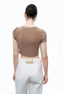 Women's Crop Top with Twisted Detail