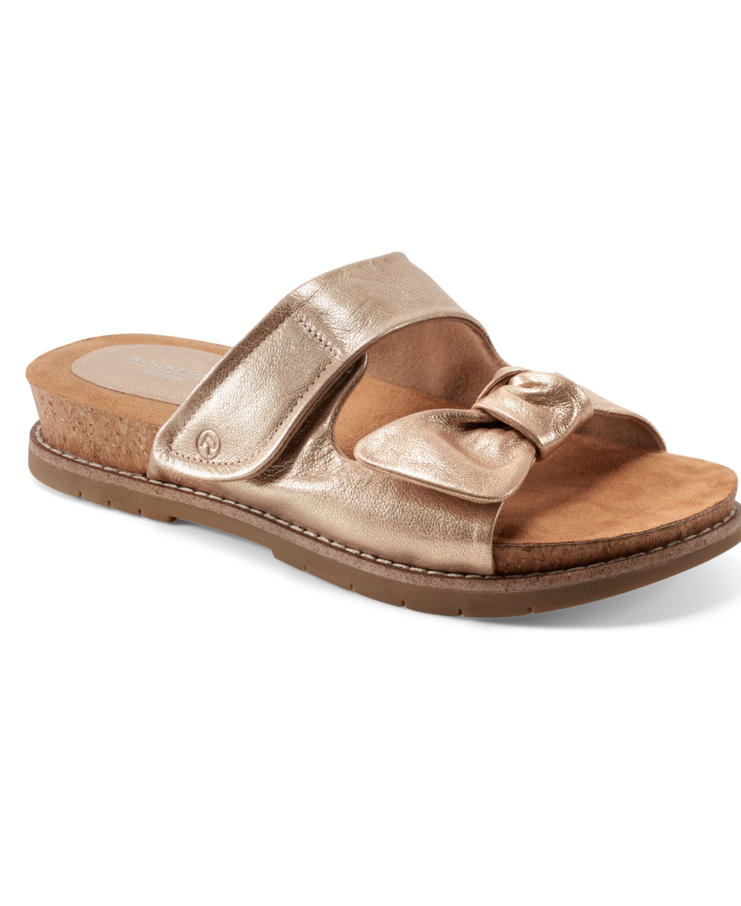 Women's Zova Bow Flat Slip-On Footbed Sandals