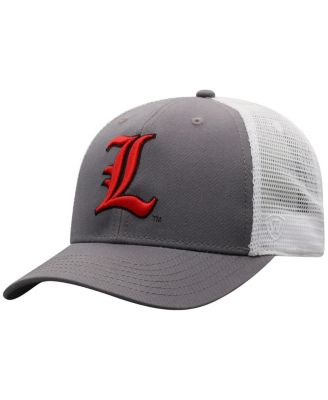 Top of the World - Men's Gray/White Louisville Cardinals Victory Baseline Trucker Adjustable Hat