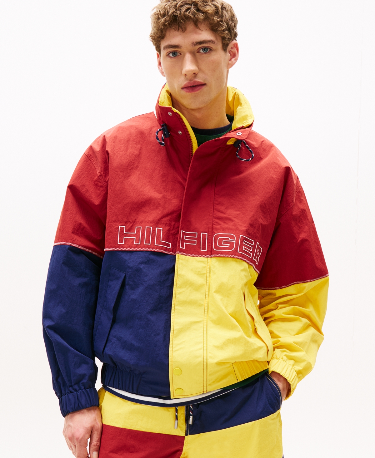 TOMMY HILFIGER MEN'S LONG SLEEVE COLORBLOCKED SAILING JACKET 