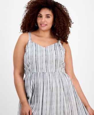 Trendy Plus Size Printed Midi Dress