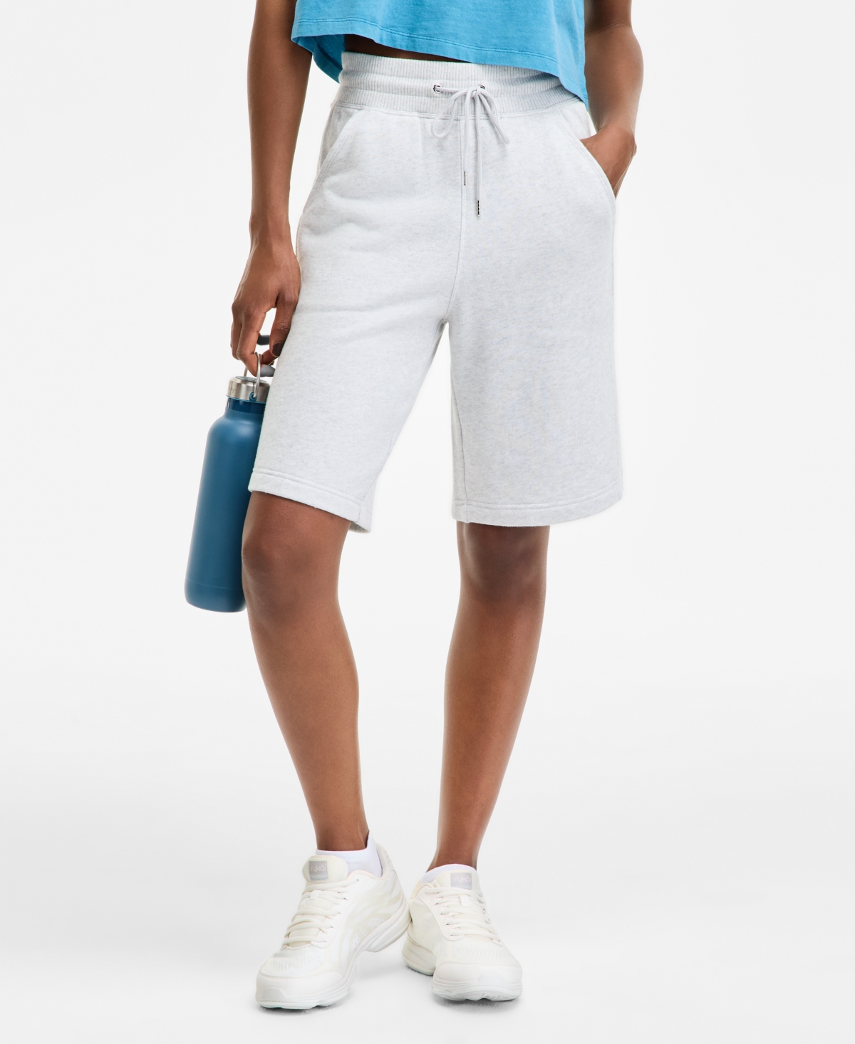 Id Ideology Women's Cotton-blend Pull-on Bermuda Shorts, Exclusively At Macy's