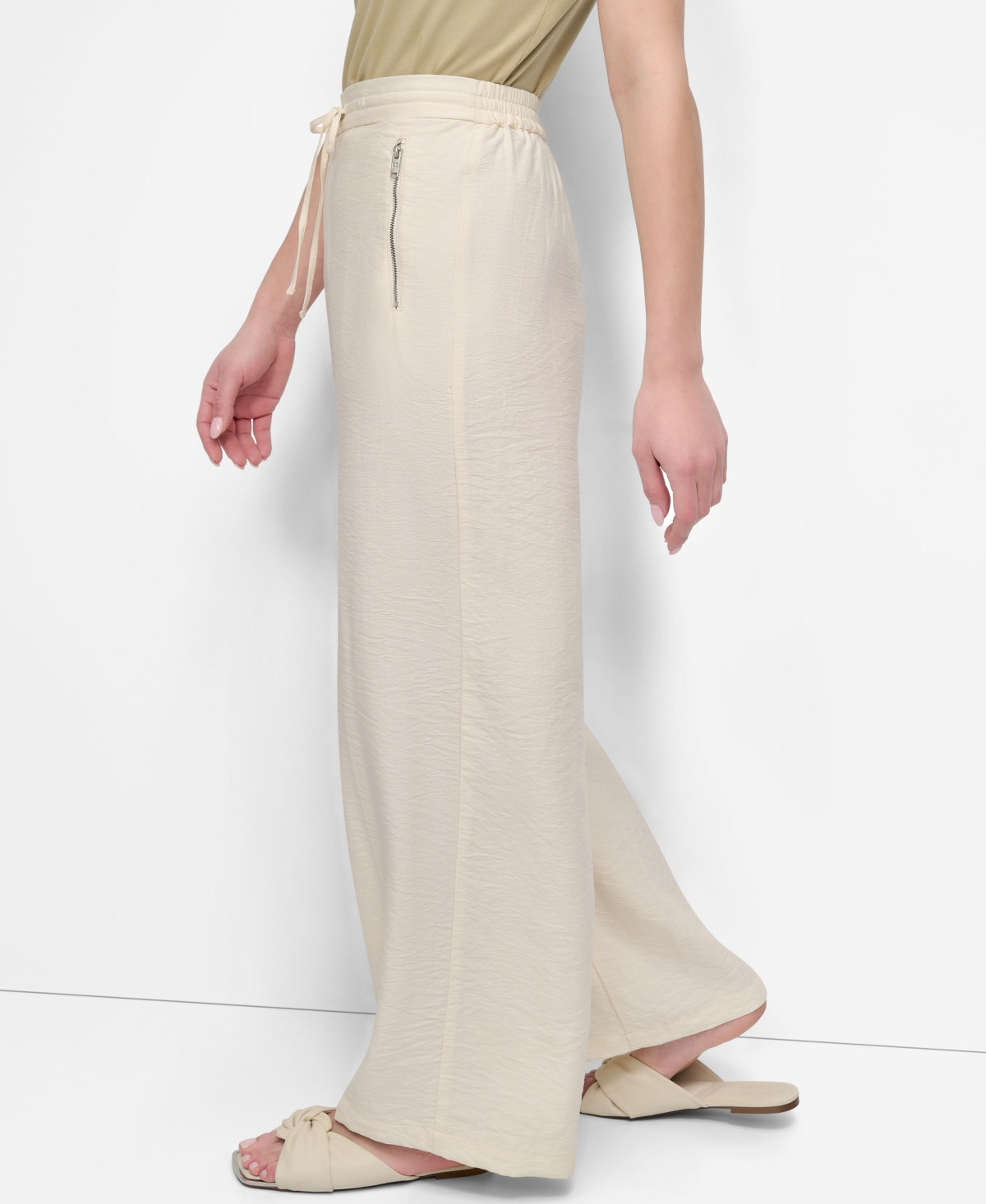Dkny Drawstring Pants In Neutral