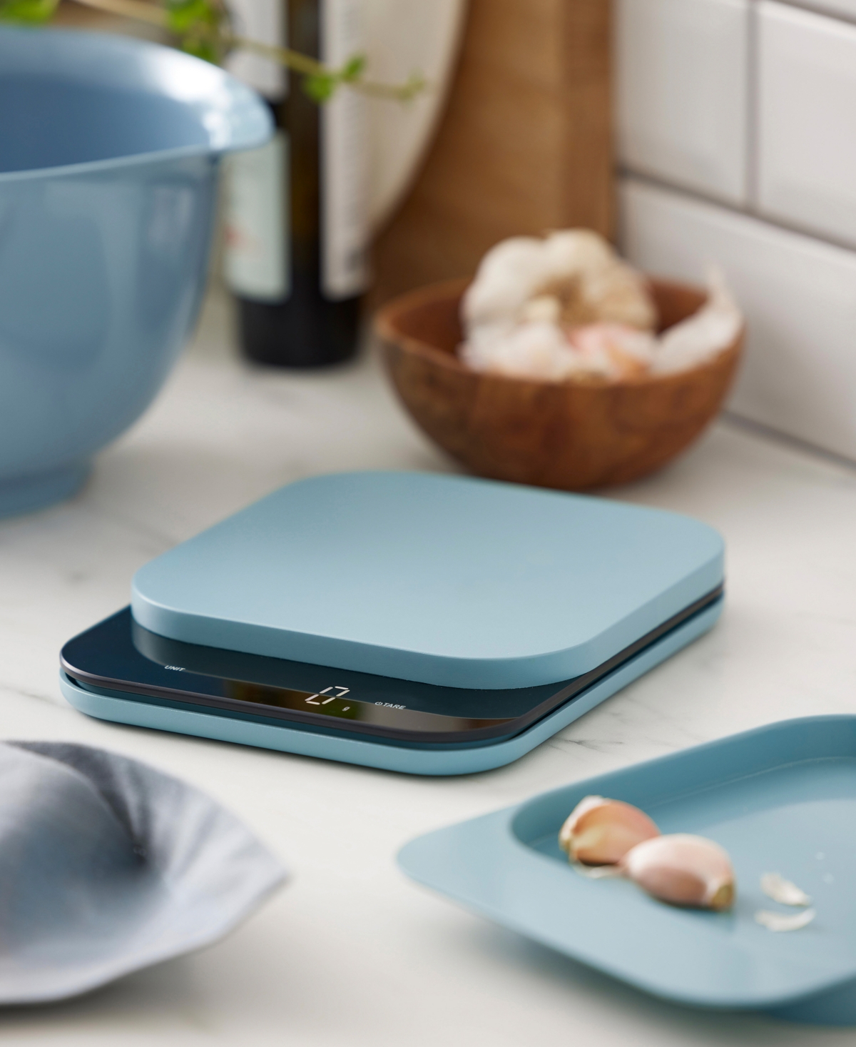 Rosti Mensura 8" Kitchen Scale In Dusty Blue