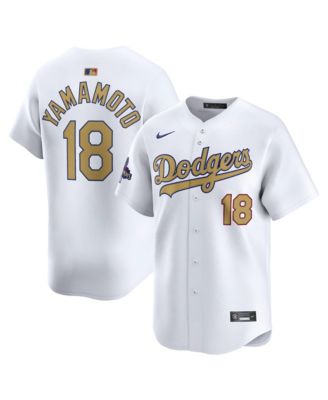 Nike - Men's Yoshinobu Yamamoto White Los Angeles Dodgers 2025 Gold Collection Limited Jersey