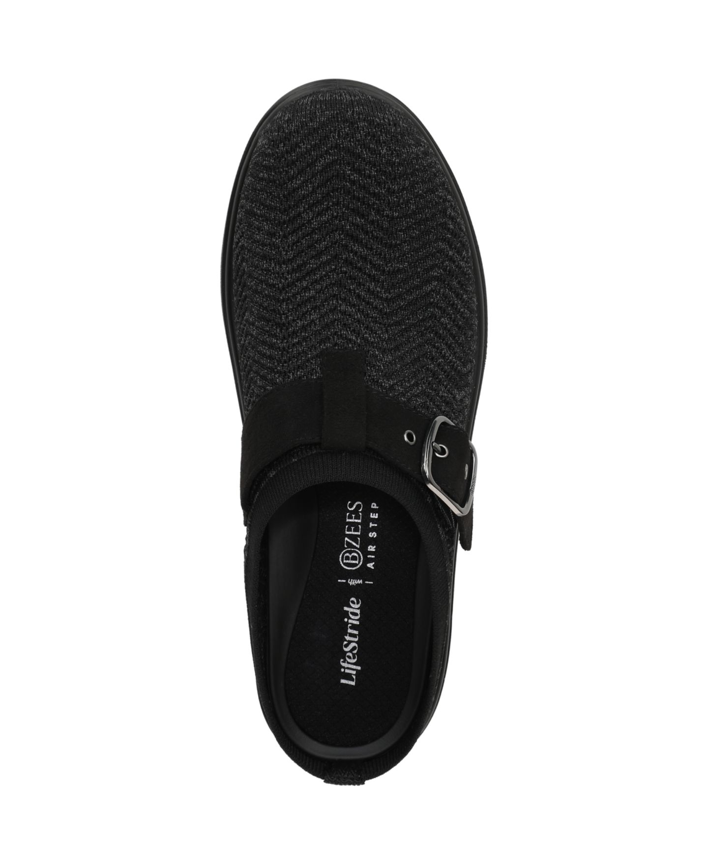 Женские сабо LifeStride Balance-Knit Washable Round Toe, цвет: Чёрный меланжевый вязаный — фото 4