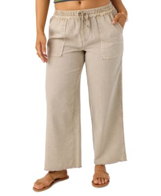 Juniors' Sevie Cotton Twill Pull-On Pants