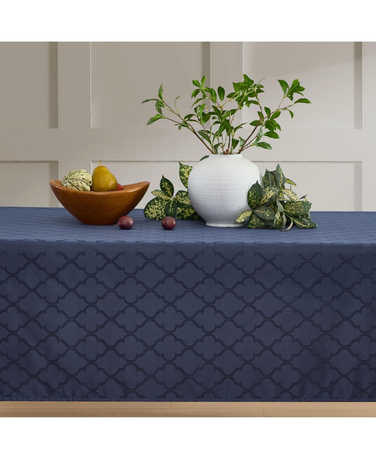 Modena Fabric Tablecloth, Jacquard Fabric Table Cloth for Rectangle Table, Advanced Water Resistance, Fade, Wrinkle, and Stain Resistant Table