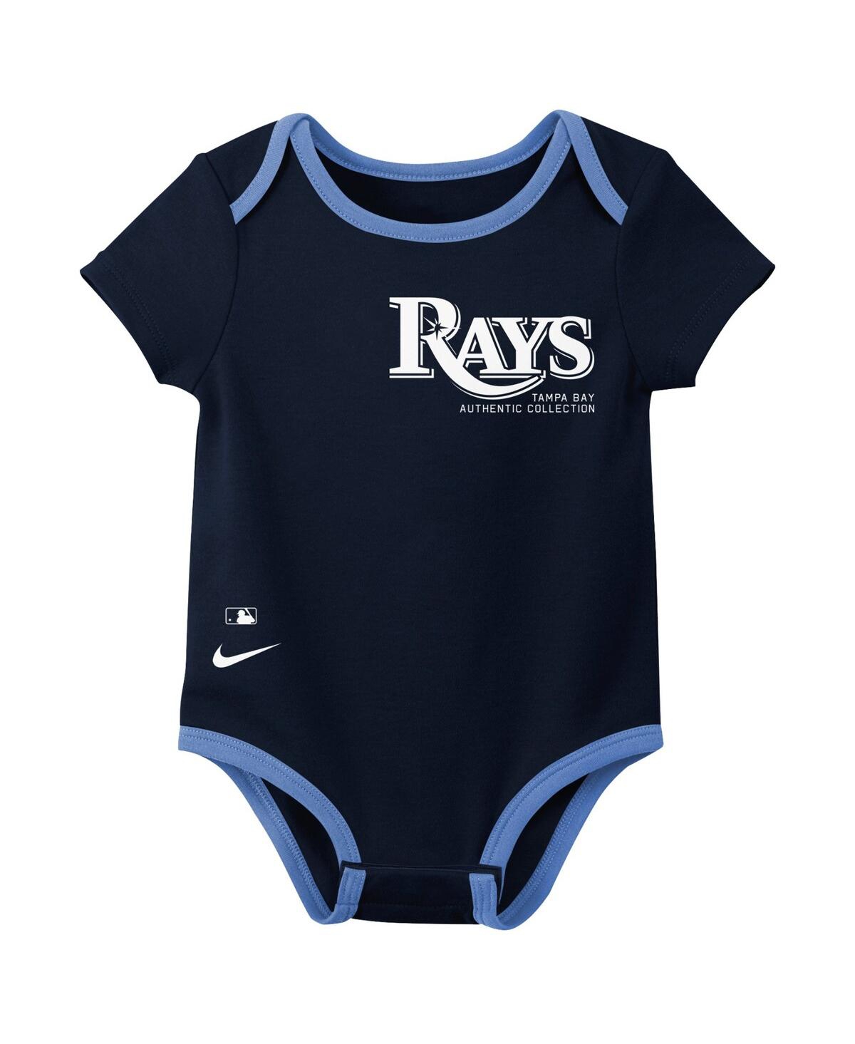 Nike Baby Boys And Girls 3-pack Tampa Bay Rays Authentic Collection Bodysuit Set