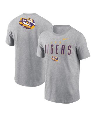 Nike - Men's Heather Gray LSU Tigers Campus 2-Hit Primary Mascot T-Shirt