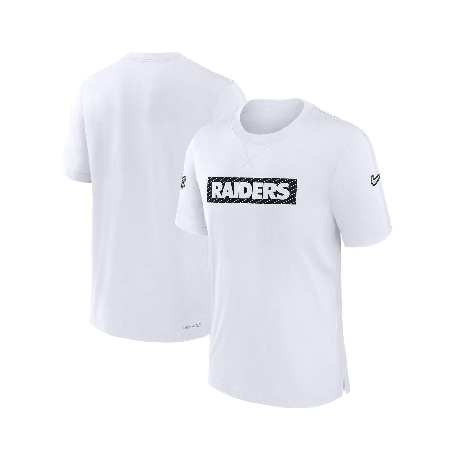Мужская футболка Nike White Las Vegas Raiders Sideline Player Performance — фото 1