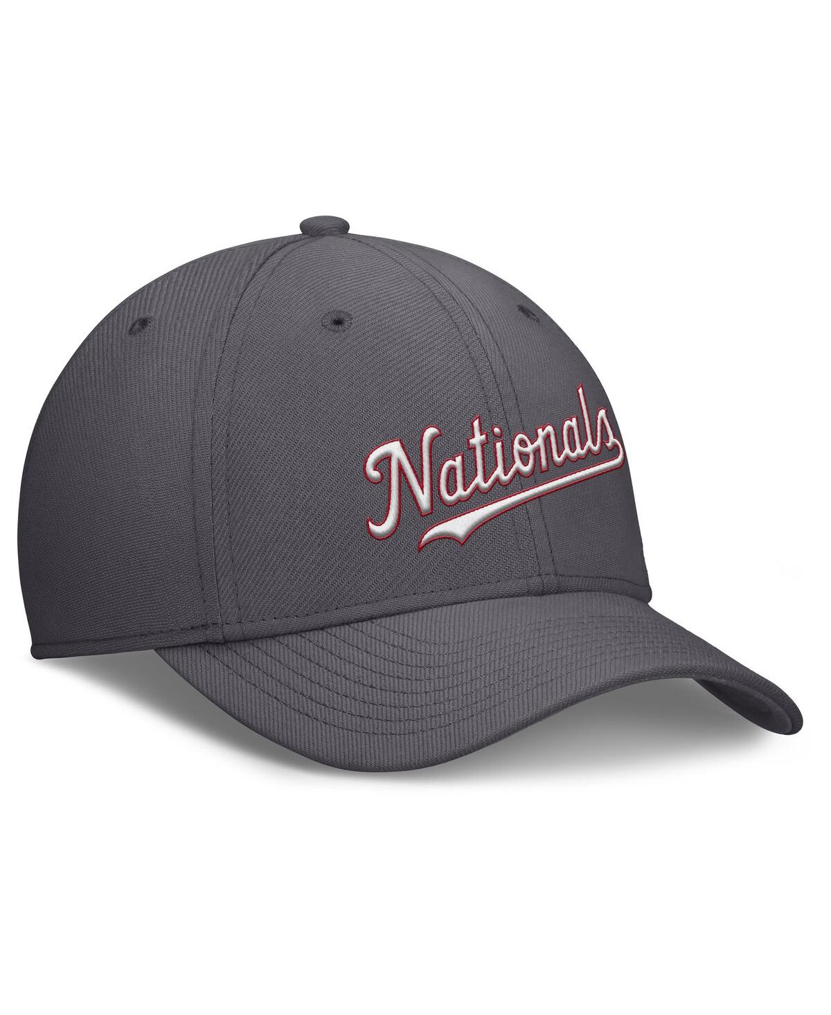 Nike Men's Gray Washington Nationals Swoosh Performance Flex Hat In Gray