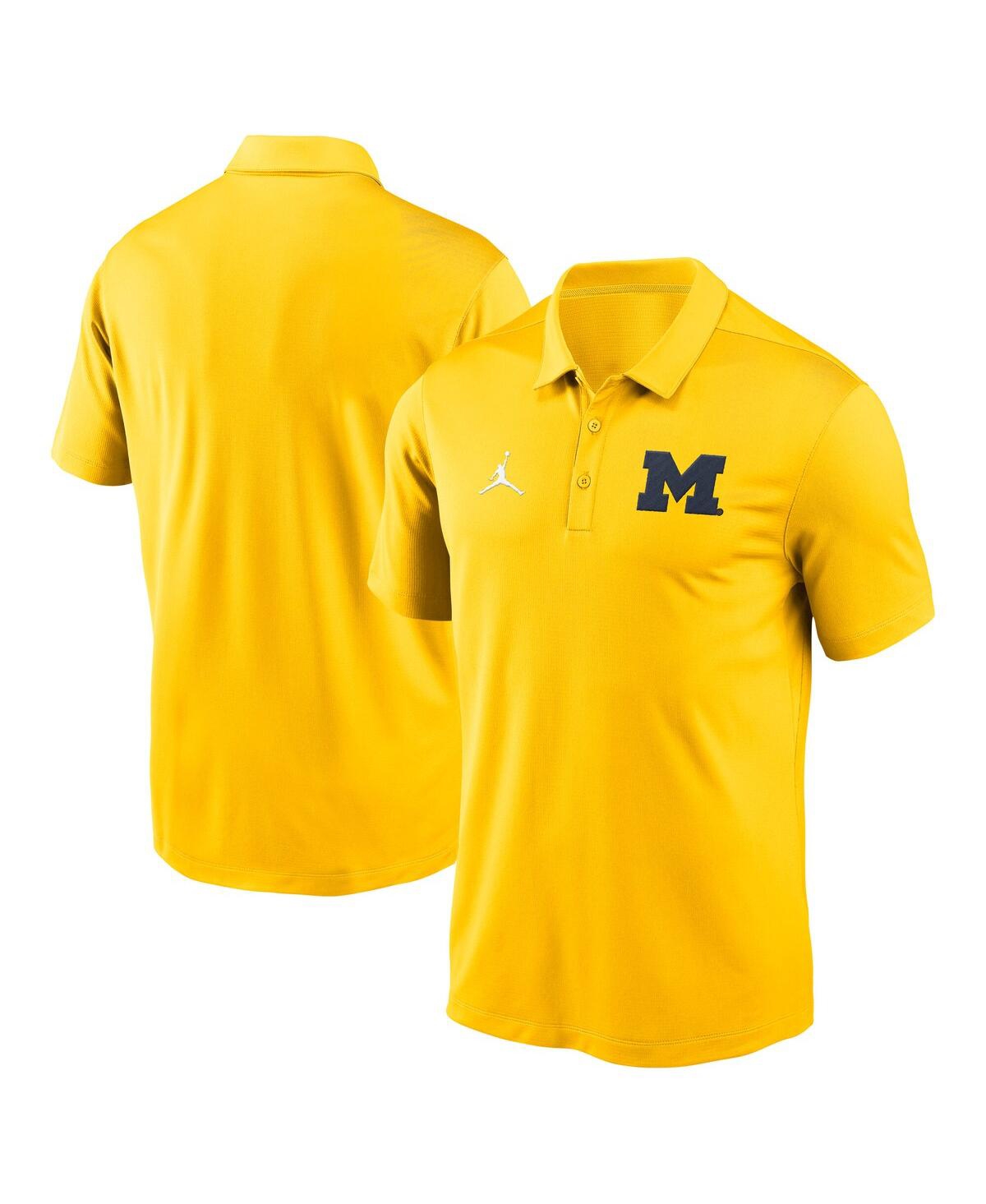 JORDAN MEN'S NIKE MAIZE MICHIGAN WOLVERINES FRANCHISE POLO SHIRT 