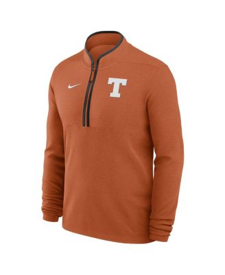 Men's Burnt Orange Texas Longhorns Baseball Logo Victory Performance Half-Zip Pullover Hoodie