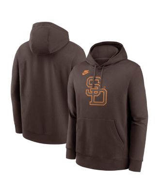 Nike - Men's Brown San Diego Padres Cooperstown Collection Logo Club Pullover Hoodie