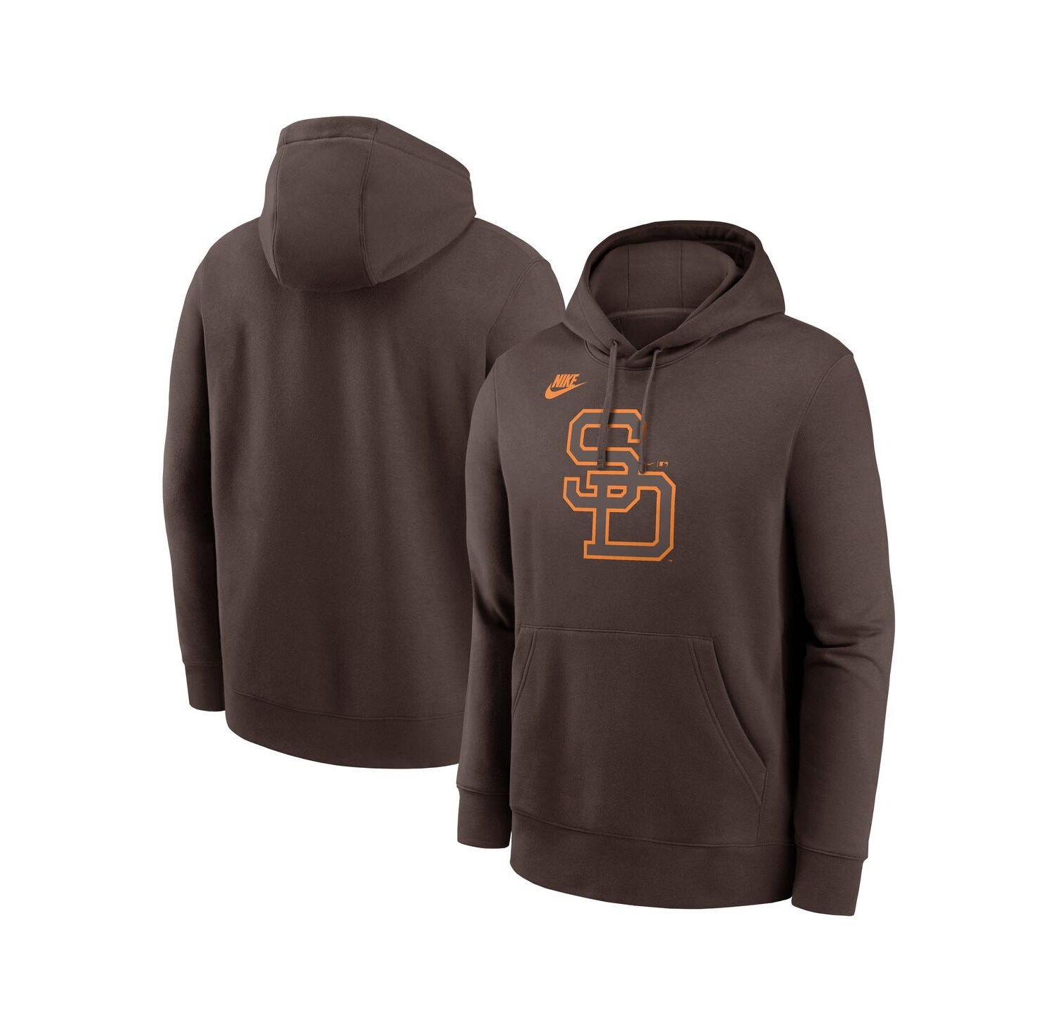 Men's Brown San Diego Padres Cooperstown Collection Logo Club Pullover Hoodie
