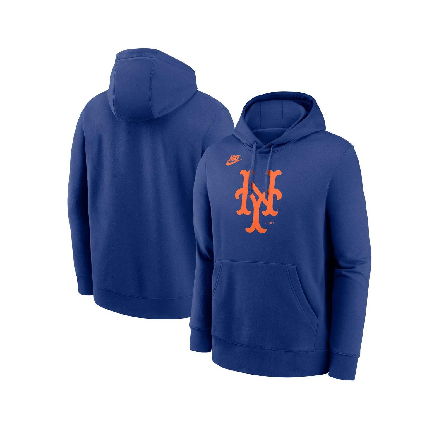 Men's Royal New York Mets Cooperstown Collection Logo Club Pullover Hoodie