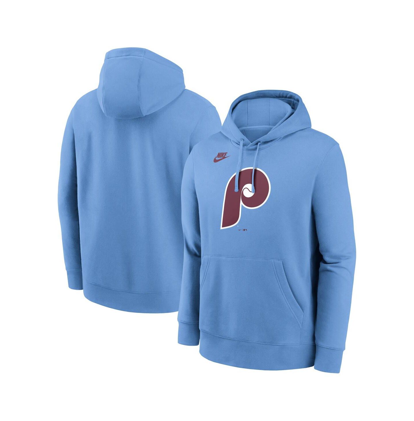Мужская худи Nike Philadelphia Phillies Cooperstown Collection Logo Club, Light Blue — фото 1