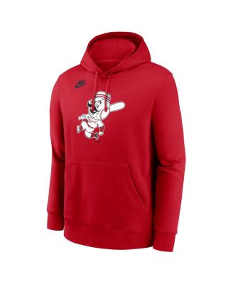 Men's Red Cincinnati Reds Cooperstown Collection Logo Club Pullover Hoodie