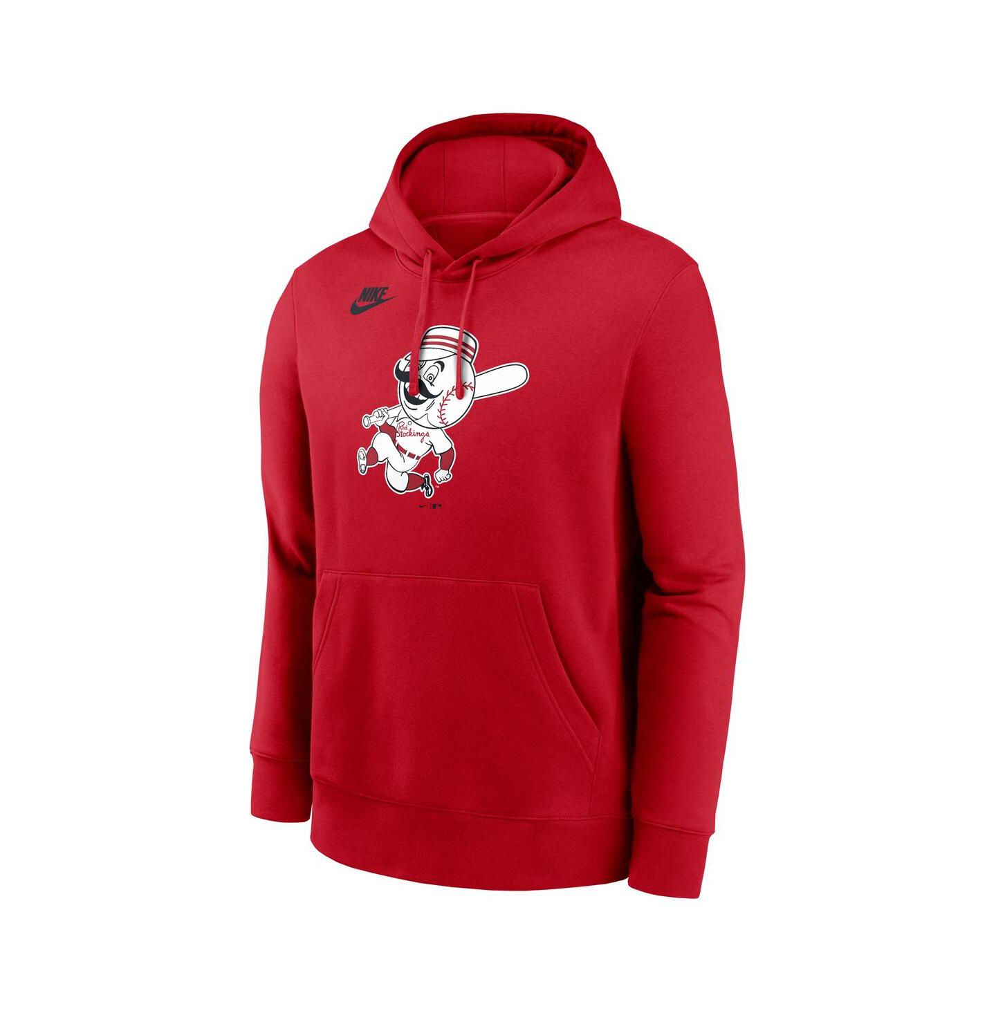 Мужское худи Nike Red Cincinnati Reds Cooperstown Collection Logo Club Pullover — фото 2