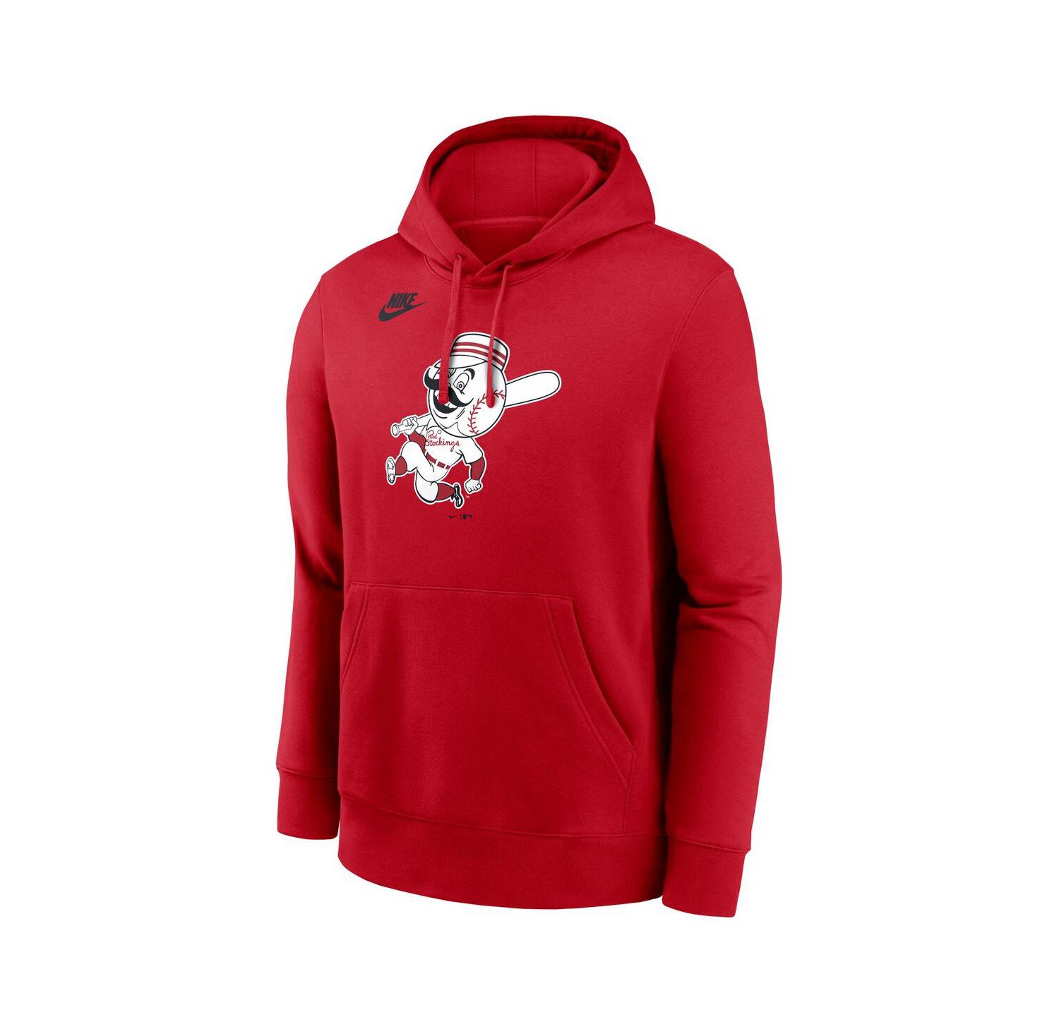 Men's Red Cincinnati Reds Cooperstown Collection Logo Club Pullover Hoodie