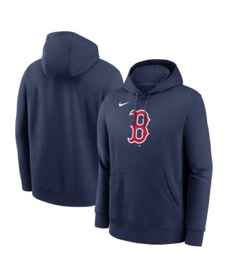 Nike - Men's Navy Boston Red Sox Logo Club Fleece Pullover Hoodie