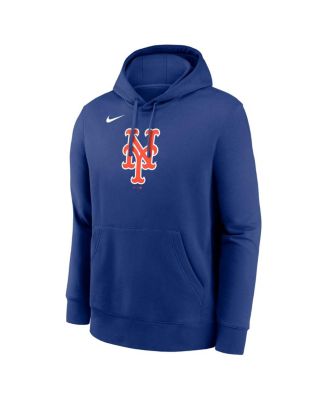 Men's Royal New York Mets Logo Club Fleece Pullover Hoodie