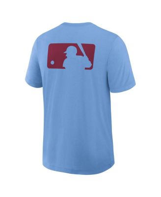 Men's Light Blue Philadelphia Phillies Authentic Collection Early Work Tri-Blend Performance T-Shirt