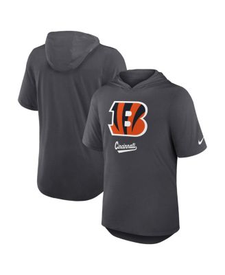 Nike - Men's Anthracite Cincinnati Bengals Tri-Blend Performance Hoodie T-Shirt