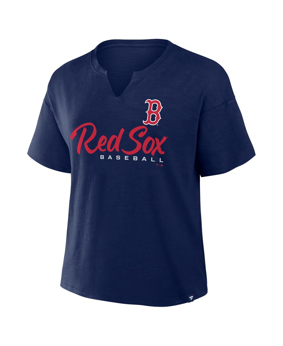 Fanatics Women's Navy Boston Red Sox Fan Fave Stadium Slub T-shirt In Navy