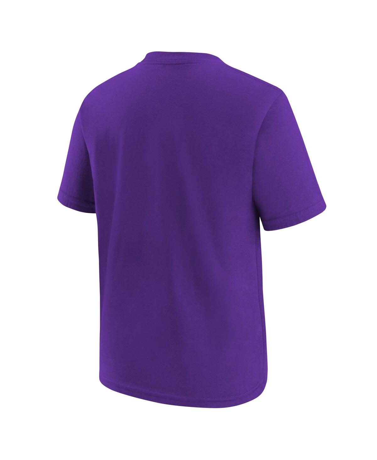 Jordan Big Boys And Girls Purple Los Angeles Lakers Essential Cities T-shirt
