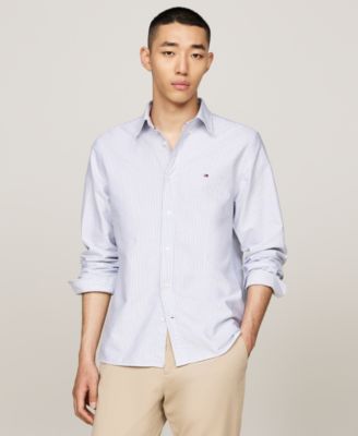 Men's Big & Tall Relaxed Fit Heritage Stripe Long Sleeve Button-Down Oxford Shirt