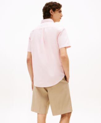 Men's Big & Tall Relaxed Fit Short Sleeve Button-Down Garment Dyed Oxford Shirt