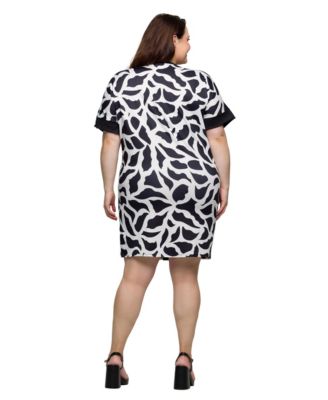 Plus Size Short Sleeve Knee Length T Shirt Dress