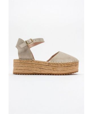 Viba Leather Esprarille Platform Wedge Sandals