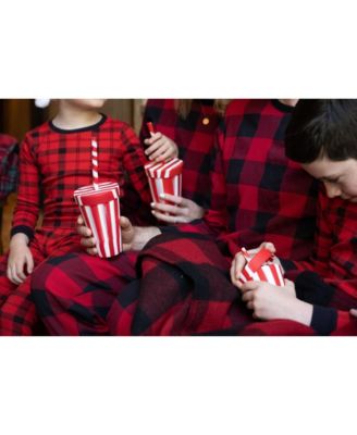 Straw Tumbler 16oz: 2 pk - Peppermint & Poinsettia