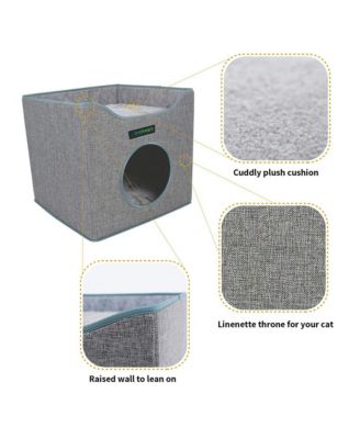 Foldable Cat Condo: Smoke Gray