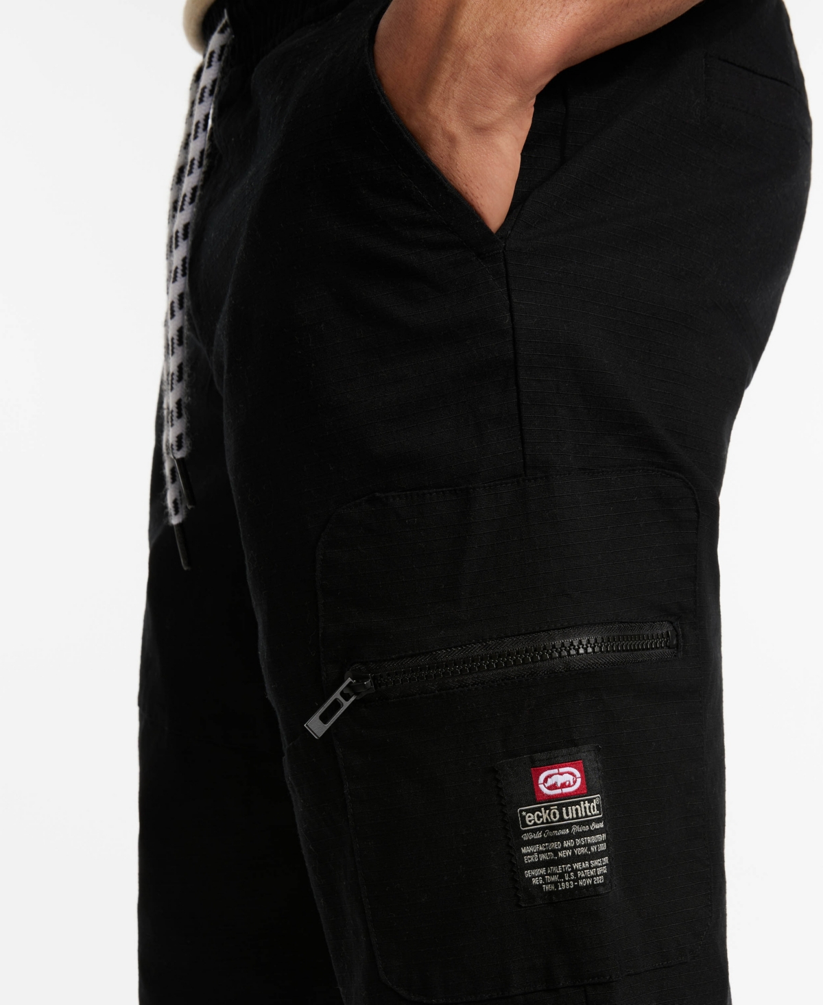Ecko Unltd . Left Sides Cargo Jogger In Black
